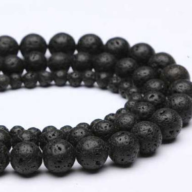 Multi Colour Volcanic Lava Stone Loose Beads Gemstone 8mm 15 inches strands - Beadsy Beads