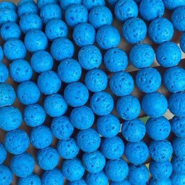 Multi Colour Volcanic Lava Stone Loose Beads Gemstone 8mm 15 inches strands - Beadsy Beads