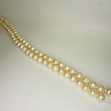 Natural Freshwater Pearls Beads 12 - 13 mm - 15.5"inches Strand White - Beadsy Beads