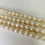 Natural Freshwater Pearls Beads Potato 10 - 11 mm - 15.5"inches Strand White - Beadsy Beads