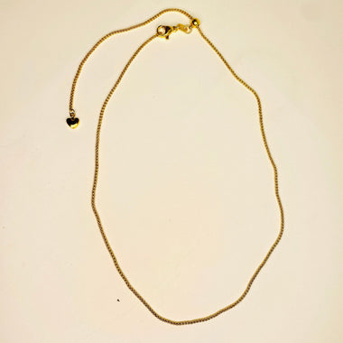 Nickel Free Gold Plated Cable Chain Necklace - 42cm - Beadsy Beads