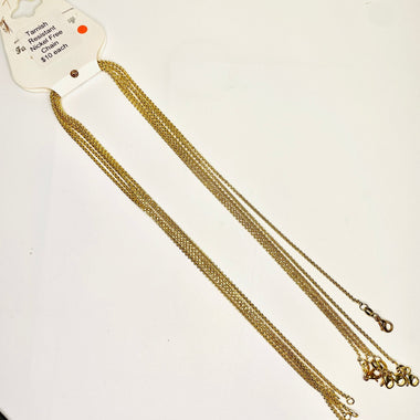 Nickel Free Gold Plated Chain Cable Chain Necklace - 42 cm - Beadsy Beads