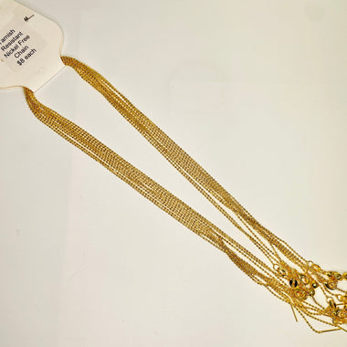 Nickel Free Gold Plated Chain Necklace - 42 cm - Beadsy Beads