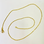 Nickel Free Gold Plated Chain Necklace Barrel & Ball - 43 cm - Beadsy Beads