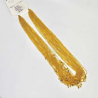 Nickel Free Gold Plated Curby Chain Necklace - 48 cm - Beadsy Beads