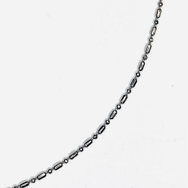 Nickel Free Tarnish Resistant Ball and Bar Style Chain Necklace 44cm - Beadsy Beads