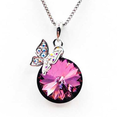 Swarovski Pendant Butterfly Round 12mm Multicolour