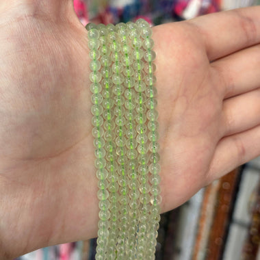 Prehnite Round Gemstone Beads 4mm - 15.5" Strand - Beadsy Beads