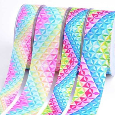 Grosgrain Ribbon Patterned Rainbow