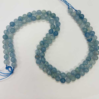 Pure Blue Calcite Round Strand 8mm - Beadsy Beads