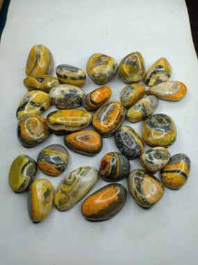 RARE Authentic High Quality Bumble Bee Jasper Tumbled Gemstones app. 2 - 3cm - 1pcs - Beadsy Beads
