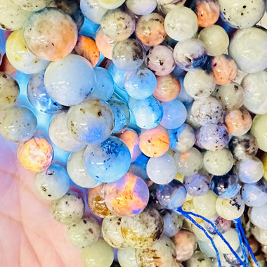 Rare! UV reactive and absorbant Hackmanite Round Beads - 15.5 Inches - Choose Size - Beadsy Beads