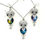 Rhodium Plated Swarovski Pendant Necklace Owl - Beadsy Beads