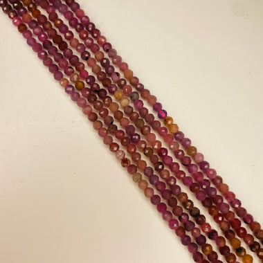 Ruby Crystal Faceted Round Gemstones Beads 3mm - 15.5" Strand - Beadsy Beads