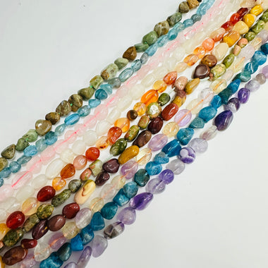 SALE! 10 Strands 15.5 inches Mix Natural Crystal Nuggets Beads - Beadsy Beads