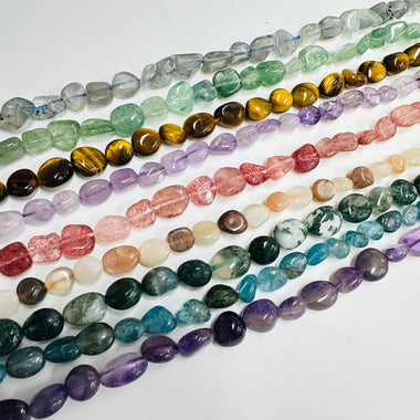 SALE! 10 Strands 15.5 inches Mix Natural Crystal Nuggets large size - Beadsy Beads