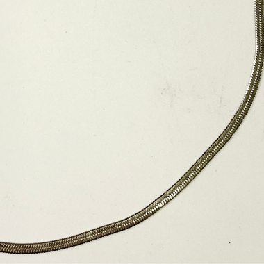 Stainless Steel Flat Snake Chain Necklace 45cm - Beadsy Beads
