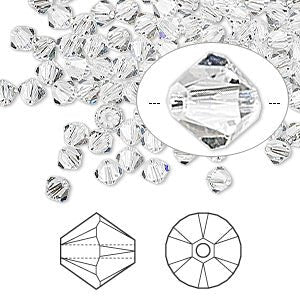 Swarovski Crystal Beads Bicone Crystal 4mm (Packet of 20pcs ) Satin Series - Beadsy Beads