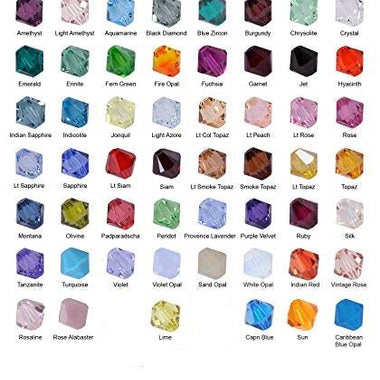 Swarovski Crystal Beads Bicone Crystal 4mm (Packet of 40pcs ) Choose colours - Beadsy Beads