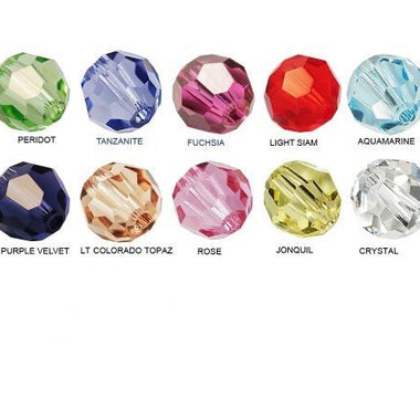 Swarovski Crystal Beads Round Crystal 6mm (Packet of 10pcs) Choose colours - Beadsy Beads