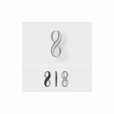 Swarovski Crystal PAVE Infinity Charm / Pendant Diamontes 67402 - 20 mm - Beadsy Beads