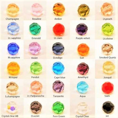 Swarovski Crystal Beads Round Crystal 4mm (Packet of 20pcs) Choose colours