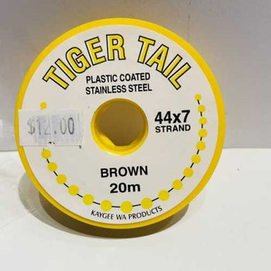 Tiger Tail Flexible Wire (Kaygee Product) 20m - Brown