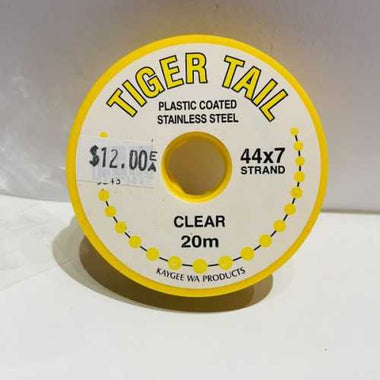 Tiger Tail Flexible Wire (Kaygee Product) 20m - Clear