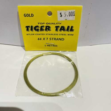 Tiger Tail Flexible Wire (Kaygee Product) 5m - Gold