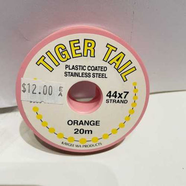 Tiger Tail Flexible Wire (Kaygee Product) 20m - Orange
