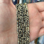 Dalmation Jasper Faceted Round Crystal Gemstone Beads 3mm - 15.5" Strand
