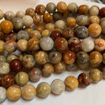 Authentic Crazy Lace Agate Gemstones Beads Round 8mm - 15.5in Strand
