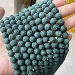 Multi Colour Volcanic Lava Stone Loose Beads Gemstone 8mm 15 inches strands
