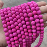 Multi Colour Volcanic Lava Stone Loose Beads Gemstone 8mm 15 inches strands