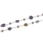18kt Plated Gold Chain - Ametrine Crystal Beaded - 50cm - Beadsy Beads
