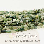 Authentic Moss Agate Potato Tumble Nugget Gemstones Bead 6-8mm -15.5" Strand