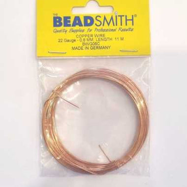 The Bead Smith Bead Wire (Copper) - 22 Gauge