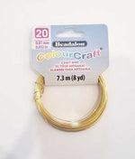 Beadalon ColourCraft Silver Plated Wire (Gold) - 20 Gauge