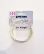 Beadalon ColourCraft Silver Plated Wire (Matte Silver) - 26 Gauge