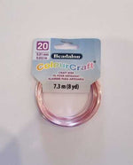 Beadalon ColourCraft Silver Plated Wire ( Pink) - 20 Gauge