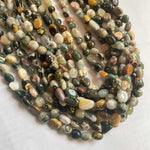Authentic Green Opalite Potato Tumbled Nugget Gemstones Beads 7-8mm - 15.5" Strand