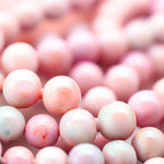 Pink Peruvian Opal Round Gemstone Beads - 15.5" Strand | Embrace Inner Peace and Heart Healing