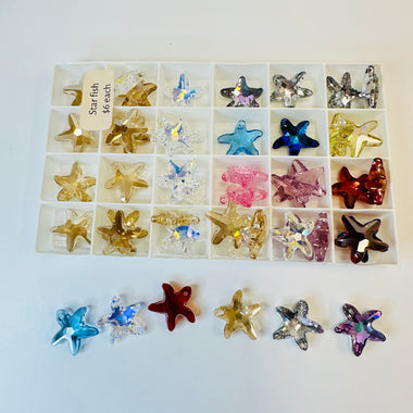 Swarovski Crystal Pendants Star Fish shape 16mm - Choose Colours