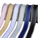 Grosgrain Ribbon Silver Fringe Multi Coloured