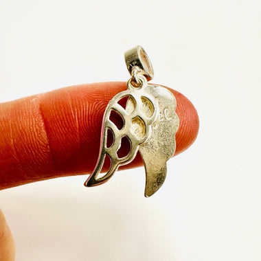 925 Sterling Silver Charm Angel wings - 1pc - Beadsy Beads