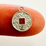 925 Sterling Silver Charm Coin Charm 10mm- 1pc - Beadsy Beads