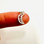 925 Sterling Silver Charm Crescent Moon - 1pc - Beadsy Beads