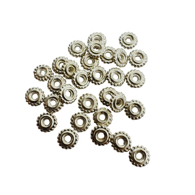 925 Sterling Silver Daisy Spacer 6mm- 1pc - Beadsy Beads