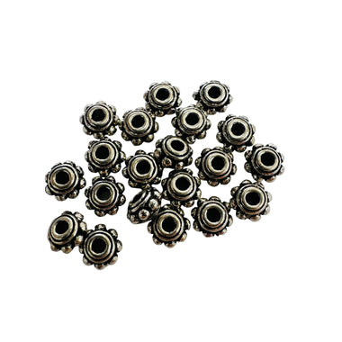 925 Sterling Silver Flower Spacer 7mm - 1pc - Beadsy Beads
