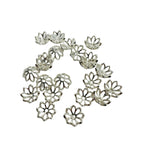 925 Sterling Silver Flower Spacer Bead Cap 9mm- 1pc - Beadsy Beads